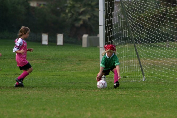 Sara makes another goalie catch