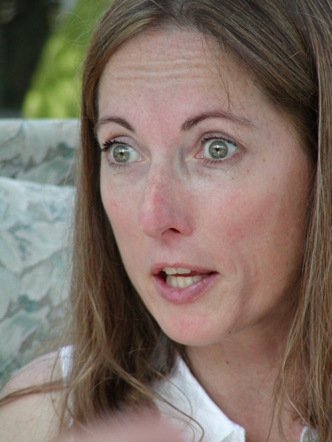 Terry reacts to one of Diana's work stories