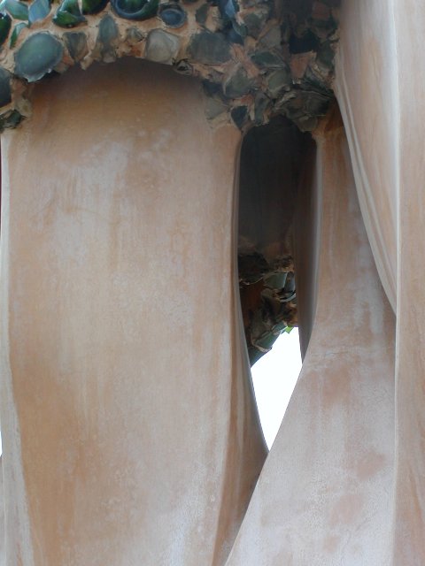 Base of broken glass column