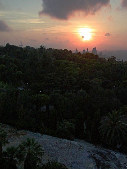 Cable car sunset view, V
