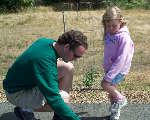 Kate helps her dad draw (or vice versa)
