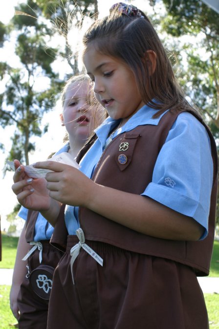 Ashley reads the Girl Scout Law