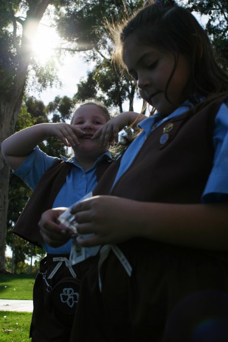 Rachel and Ashley sing the smile song