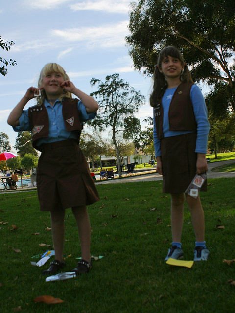 Sara and Caitlin sing the smile song