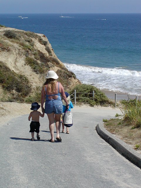 Walking down to the beach