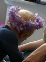 Ferdinand with a lei