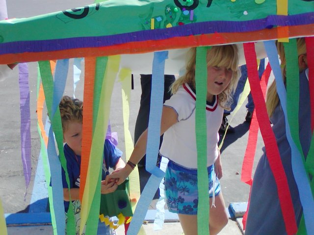 Timothy and Sara in the dragon parade