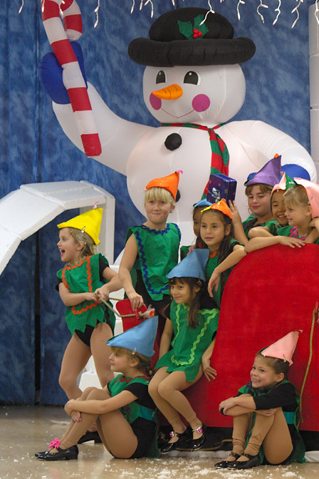 Posing with the sleigh