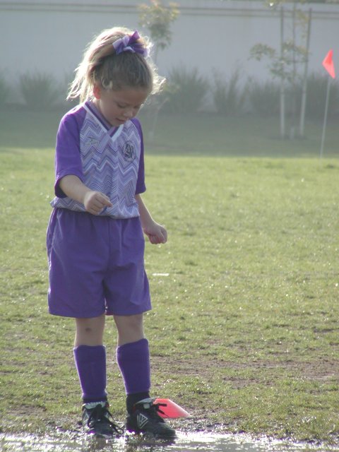 Chandler plays in the mud
