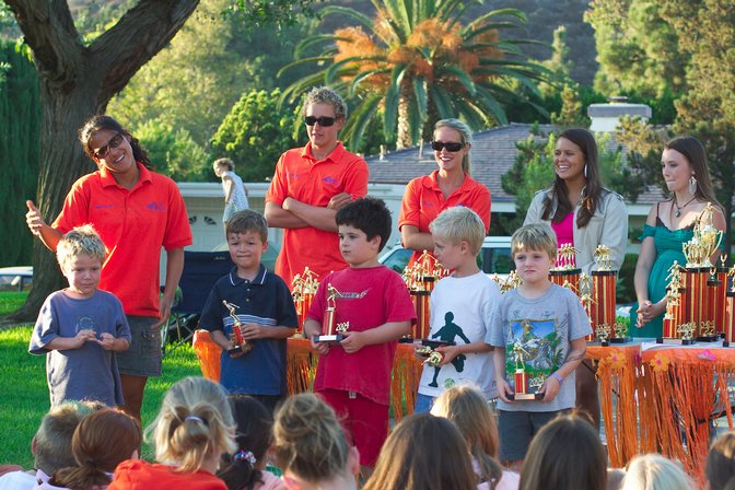 Timothy and the 5-6 boys get their participation awards