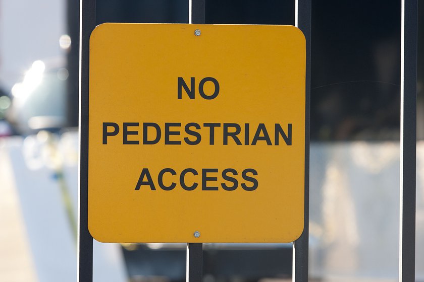 No Pedestrian Access