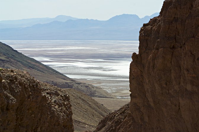 Looking out to the valley floor from Natural Bridge Canyon