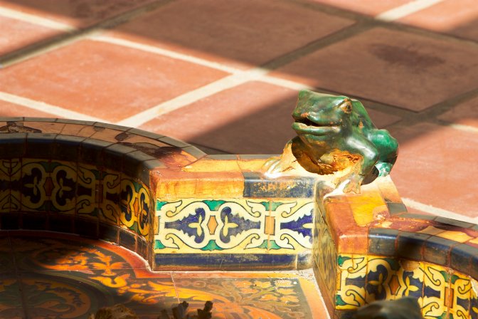 Frog fountain, Scotty's Castle