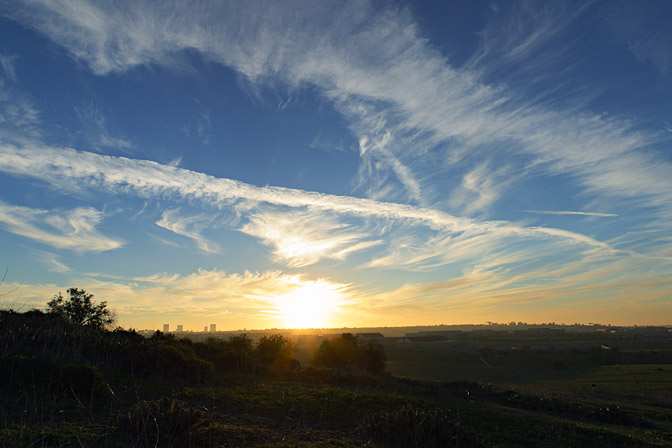 Sunset behind the Garden Park, II