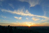 Sunset behind the Garden Park