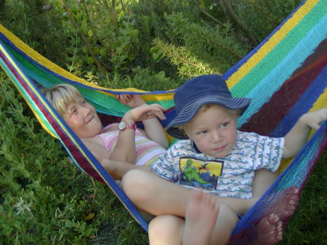 Kids in hammock
