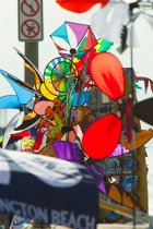 In front of the kite shop