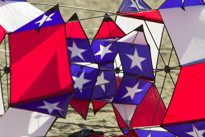 Patriotic box kite