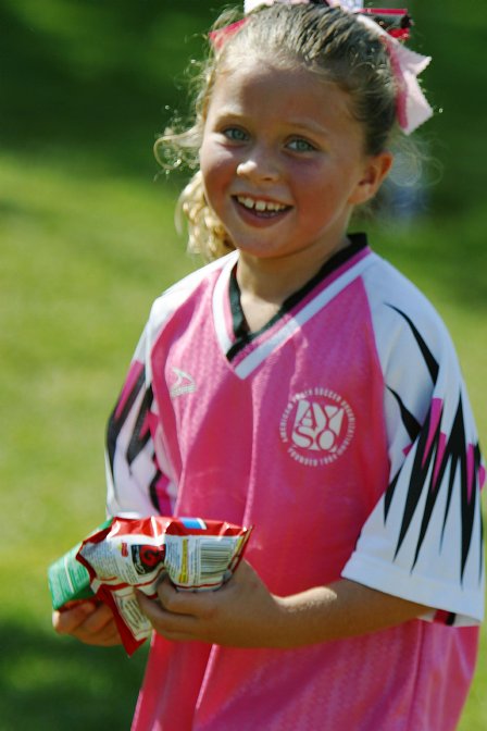 Chandler with a post-game snack