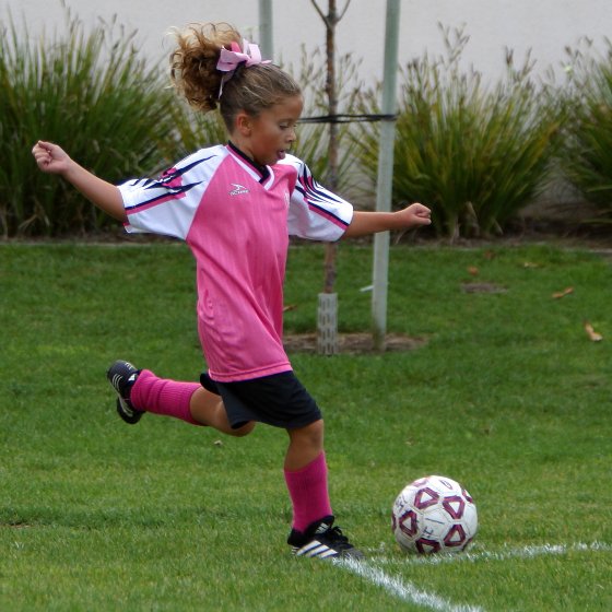 Chandler does a corner kick