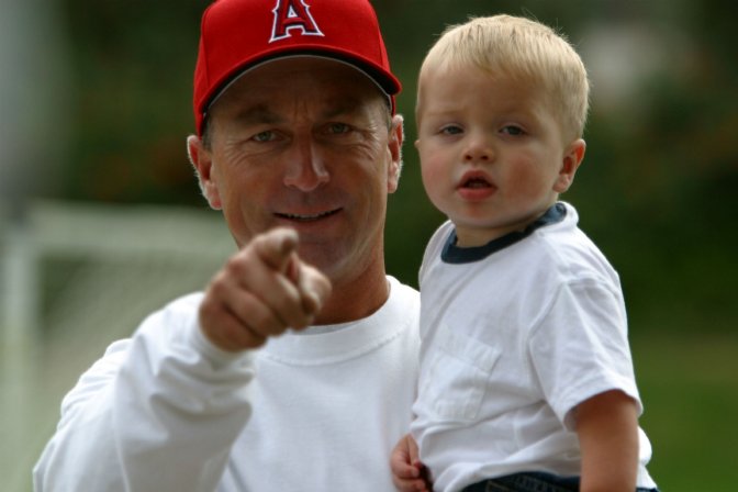 Rob points at the camera