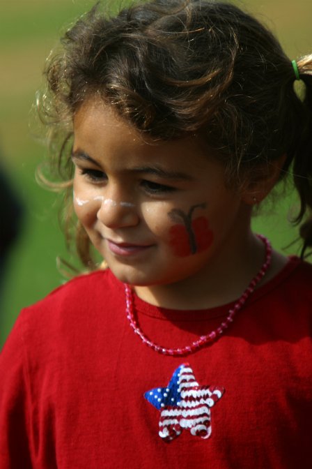 Sarah with face paint