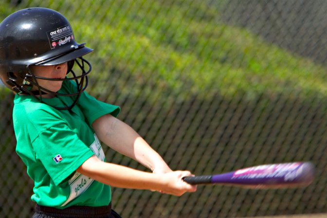 Kaitlyn at bat