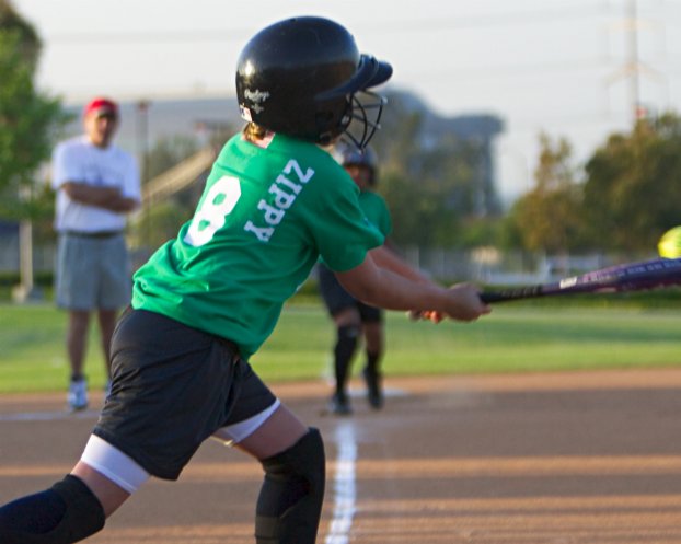 Jennifer connects for a 2-RBI hit