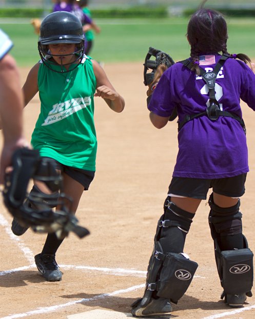 Ashley about to score