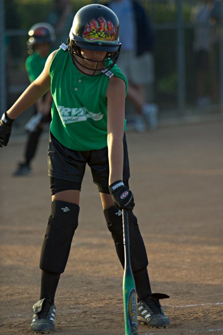 Breanna taps the plate