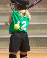 Sara takes a pitch far inside