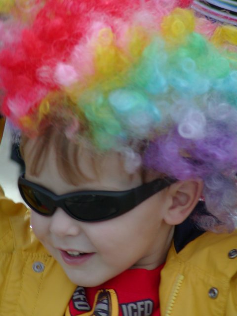 Rainbow Wig Fireman