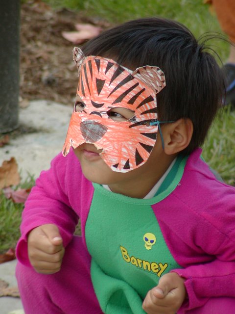 Barney with a Tiger Face?