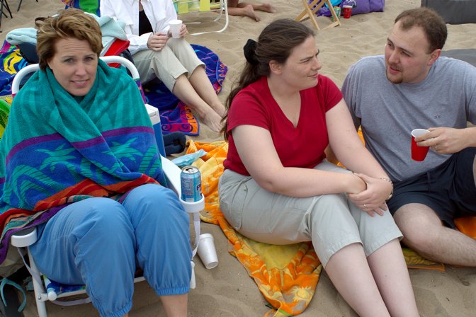 Not perfect beach-party weather