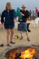 Two burnt marshmallows