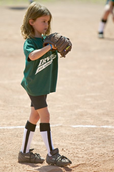 Darya getting ready to pitch