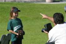 Darya getting her photo taken