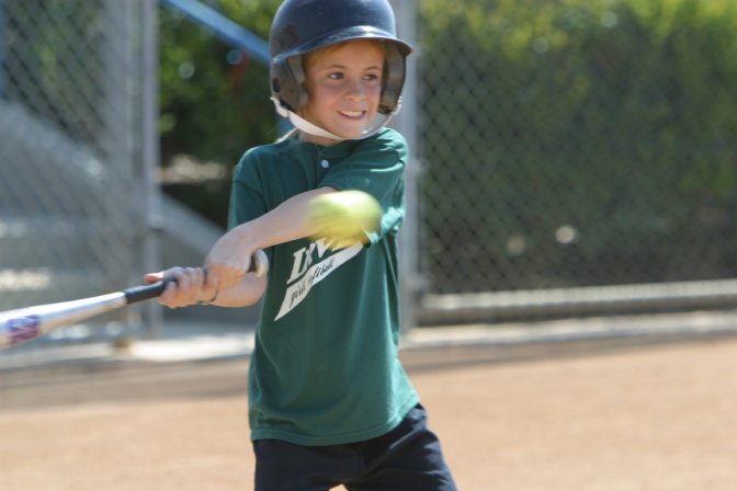 Sophie at bat