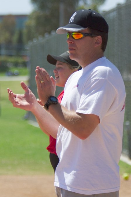 Dave and Laura applaud the team