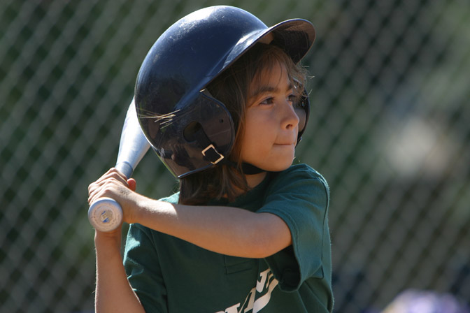 Crystal at bat