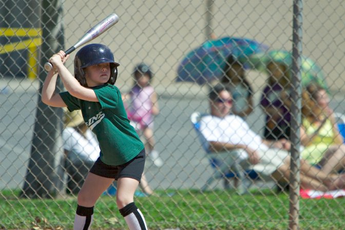 Annie at bat