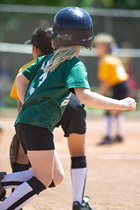 Annie leads off from first