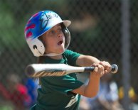 Elaine at bat