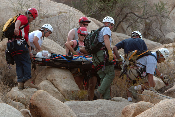 Rescue workers: safely down