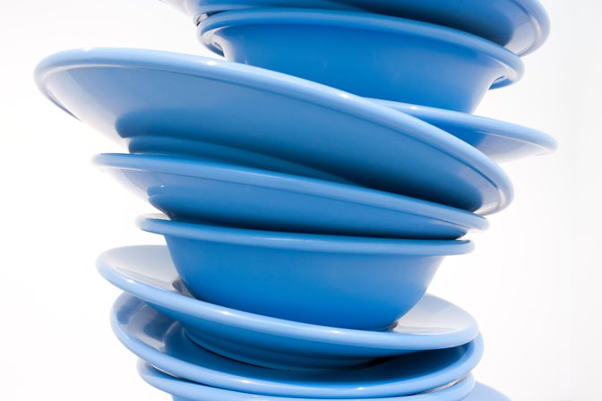 Blue Plastic Plates