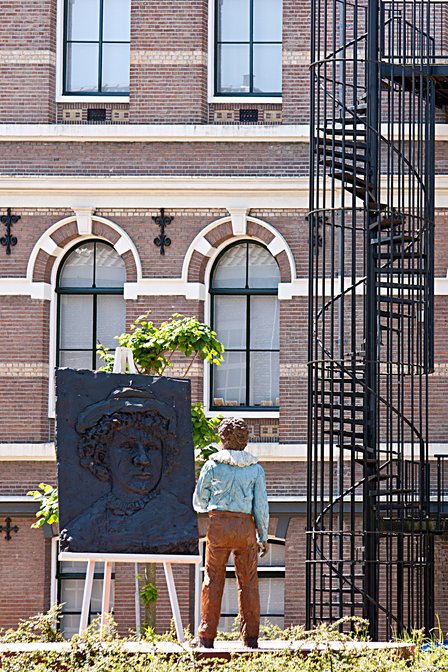 Rembrandt Contemplates ASpiral Staircase