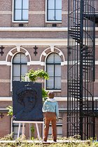 Rembrandt Contemplates ASpiral Staircase