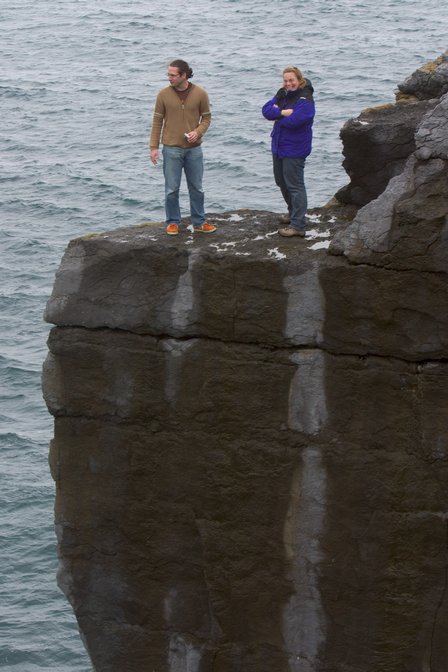 Bettina On Burren Cliffs