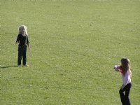 Playing Frisbee