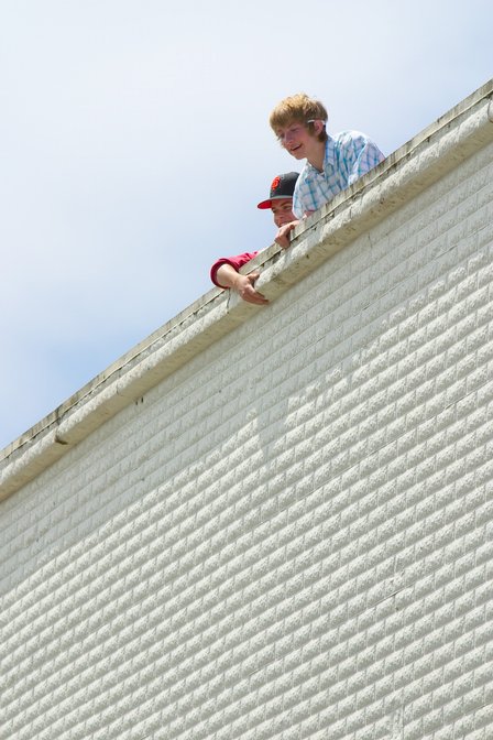 Rooftop Spectators, I